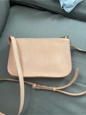 Madewell the simple crossbody bag nude, leather